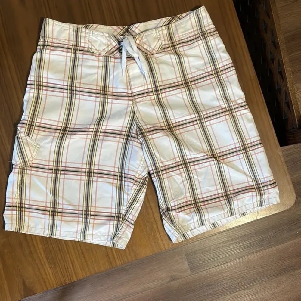Old Navy Plaid Swim Trunks Medium